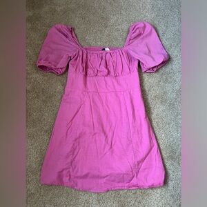 Pink Puff-sleeved Dress H&M